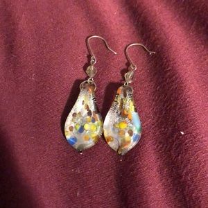 Beautiful art crystal handmade earrings